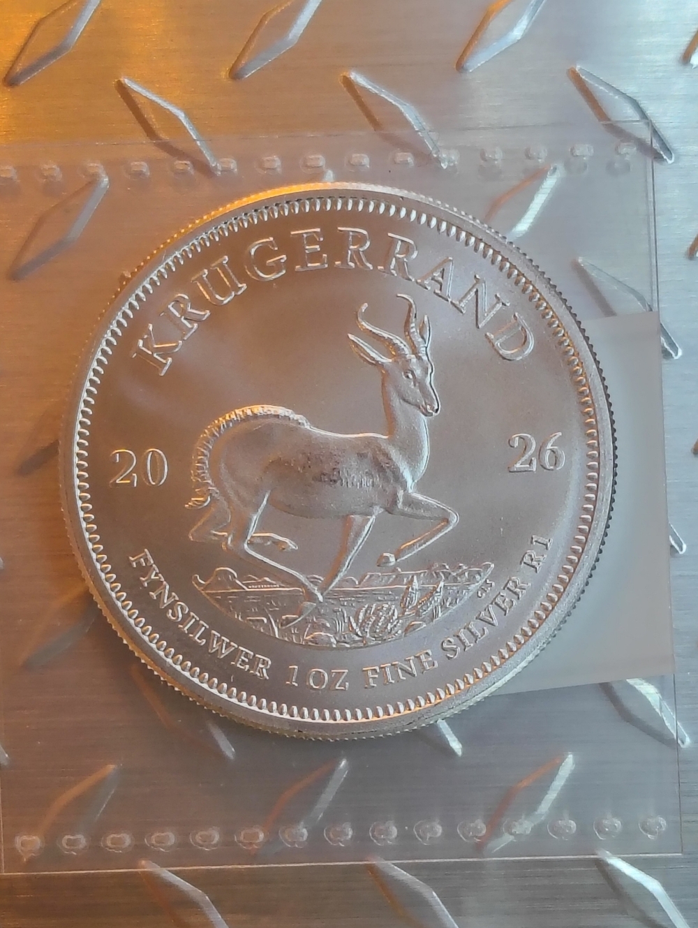 🇿🇦South Afrikaner Silver Krugerrand 1oz. .999 Fine Silver🇿🇦